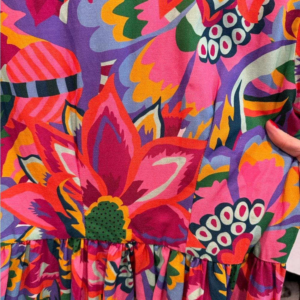CROSBY by Mollie Burch Colorful Floral Dress | Size Large - Picture 9 of 12
